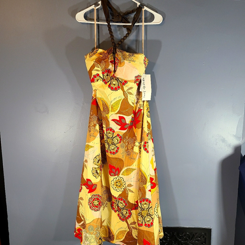 Amanda Lemon Cherry sundress BNWT